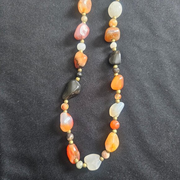 Multicolor Gemstones Beaded Necklace - Picture 3 of 12
